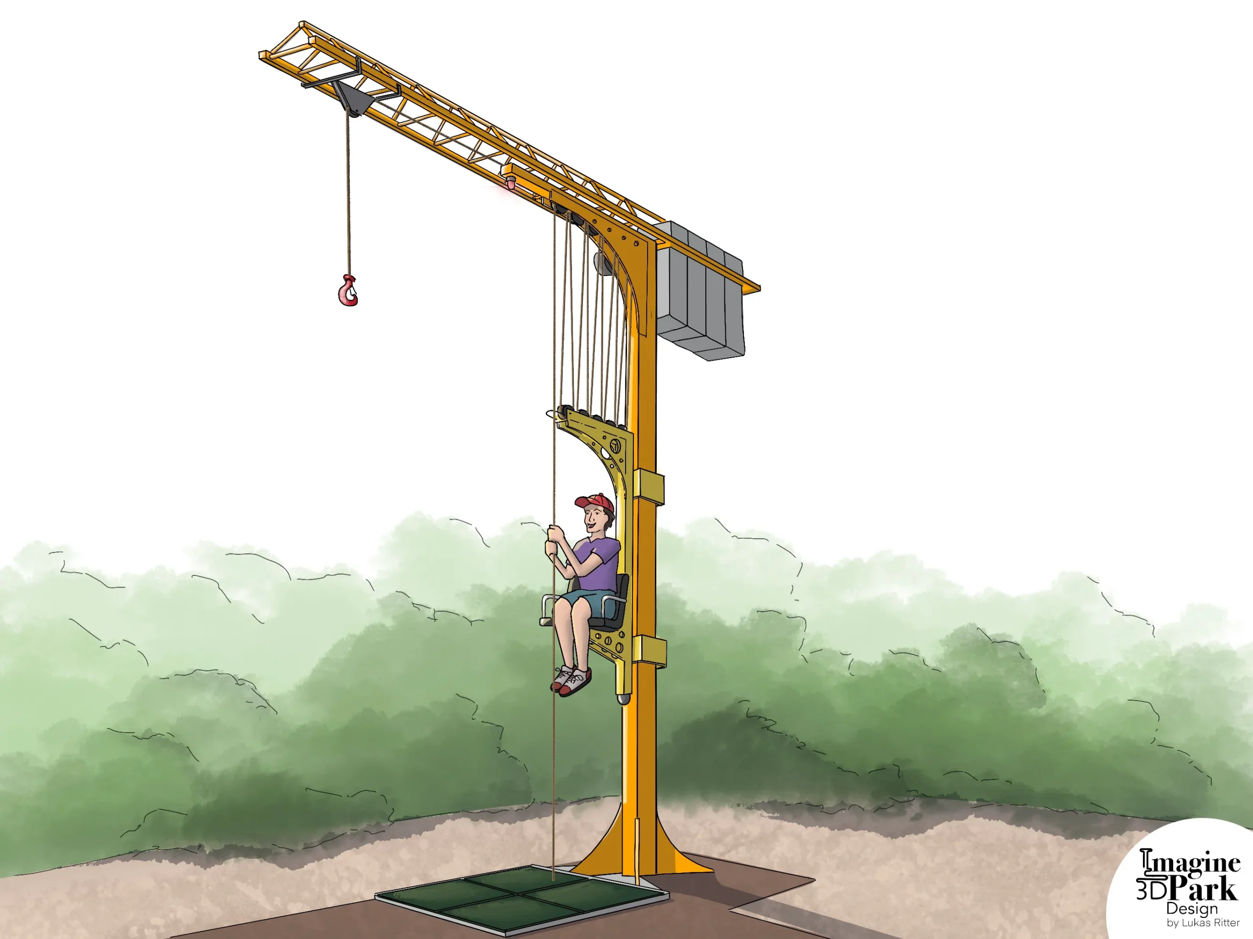 Power Tower Baustelle Kran