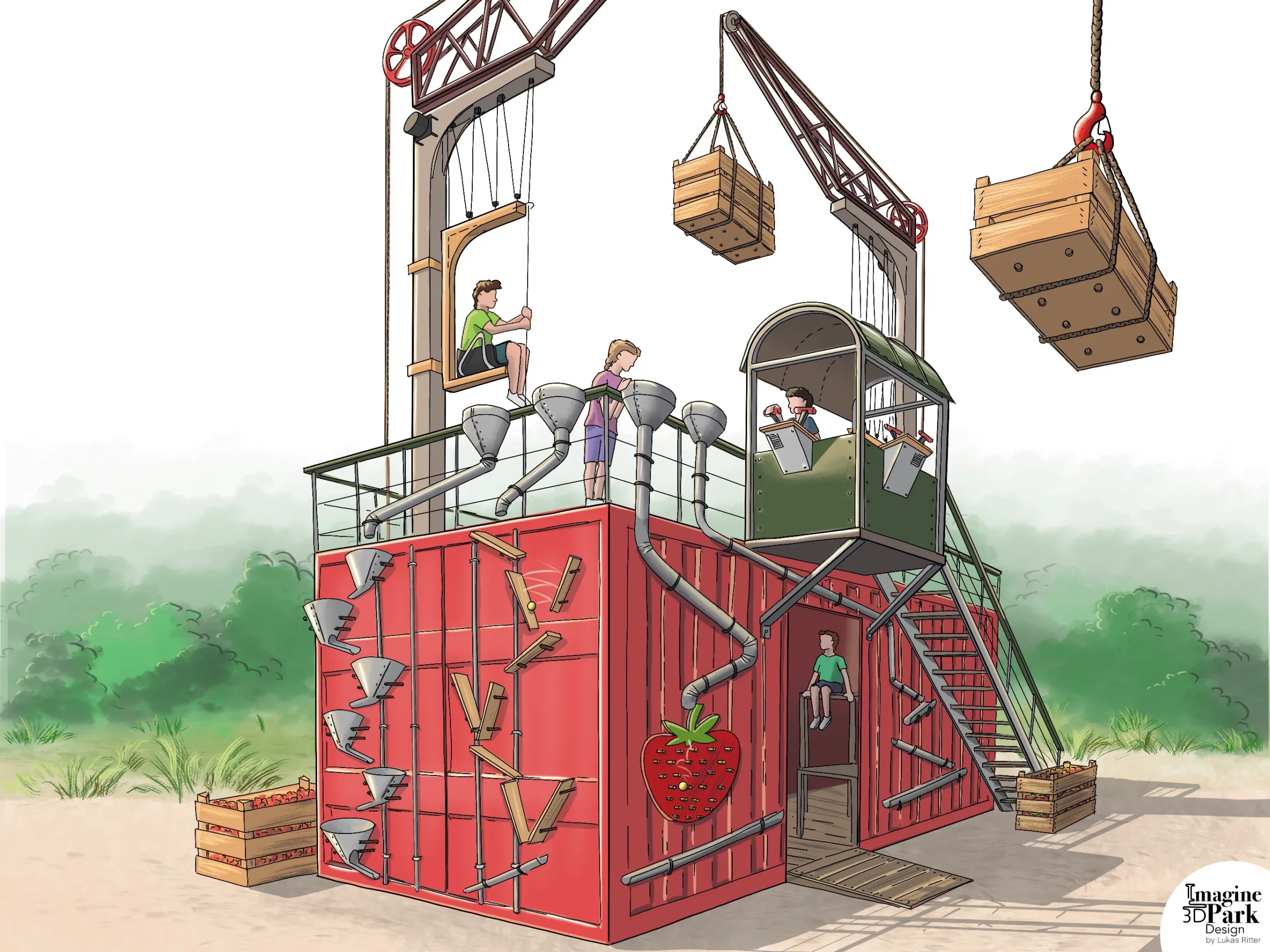 Spielcontainer_Verladekran